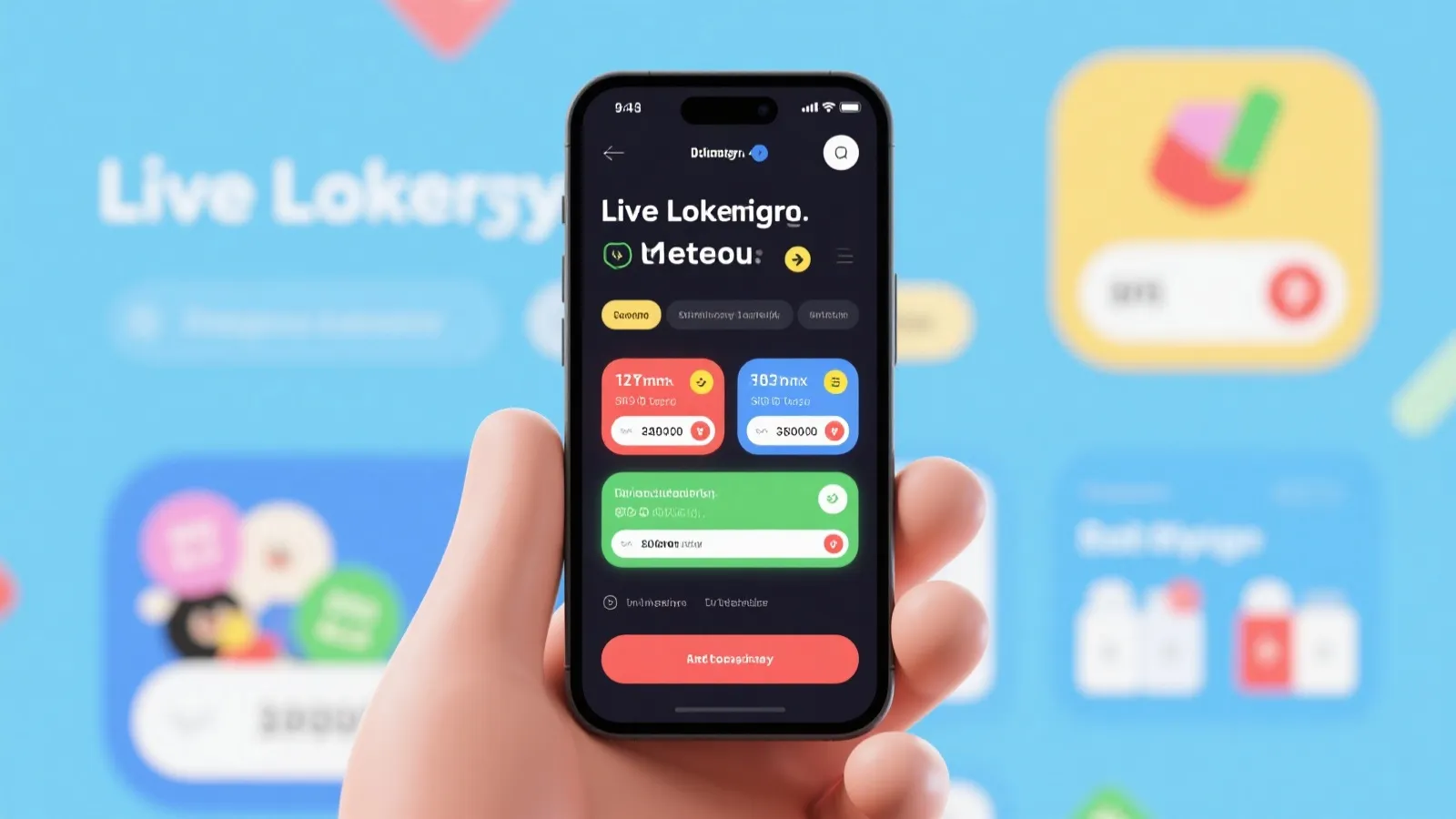 移动端应用界面示意